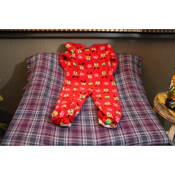 Macy's Footed Onsie Winter Christmas Reindeer Size 24M - Picture 2 of 10